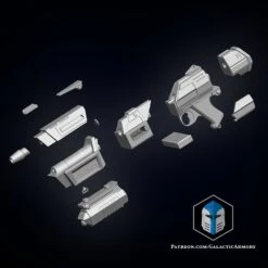 DC-17M Republic Commando Blaster - 3D Print Files 16 DC-17M Republic Commando Blaster - 3D Print Files -Galactic Armory Store DC 17MBlaster Assault