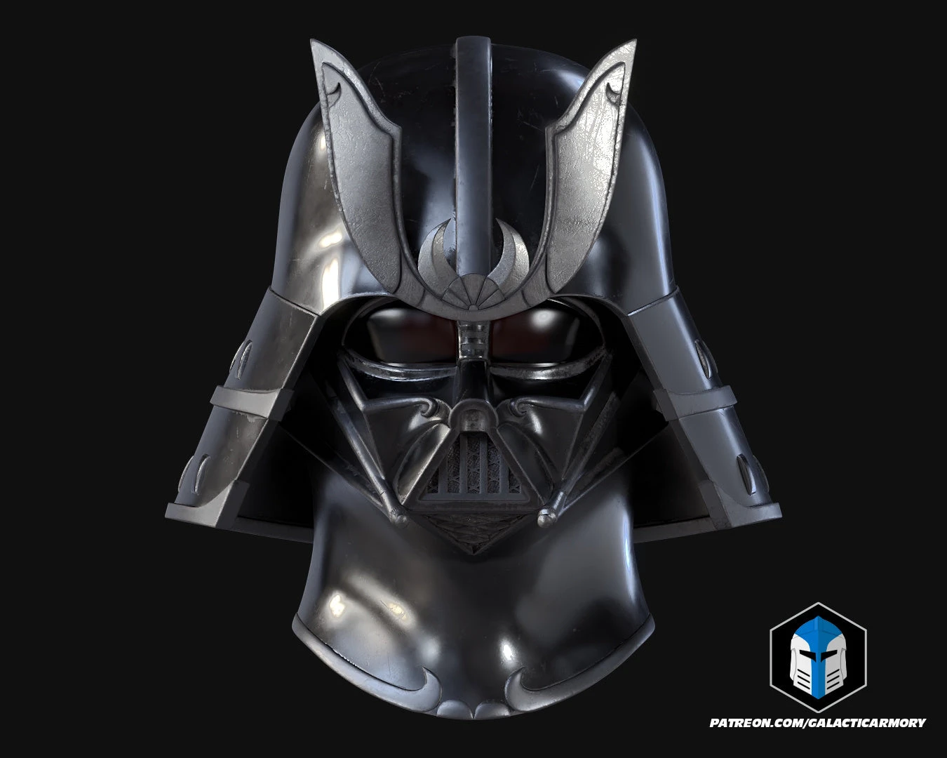 Samurai Darth Vader Helmet - 3D Print Files 5 Samurai Darth Vader Helmet - 3D Print Files - Image 3