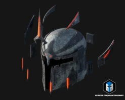 Demonic Mando Helmet - 3D Print Files 17 Demonic Mando Helmet - 3D Print Files -Galactic Armory Store DemonicMandoHelmet Exploded