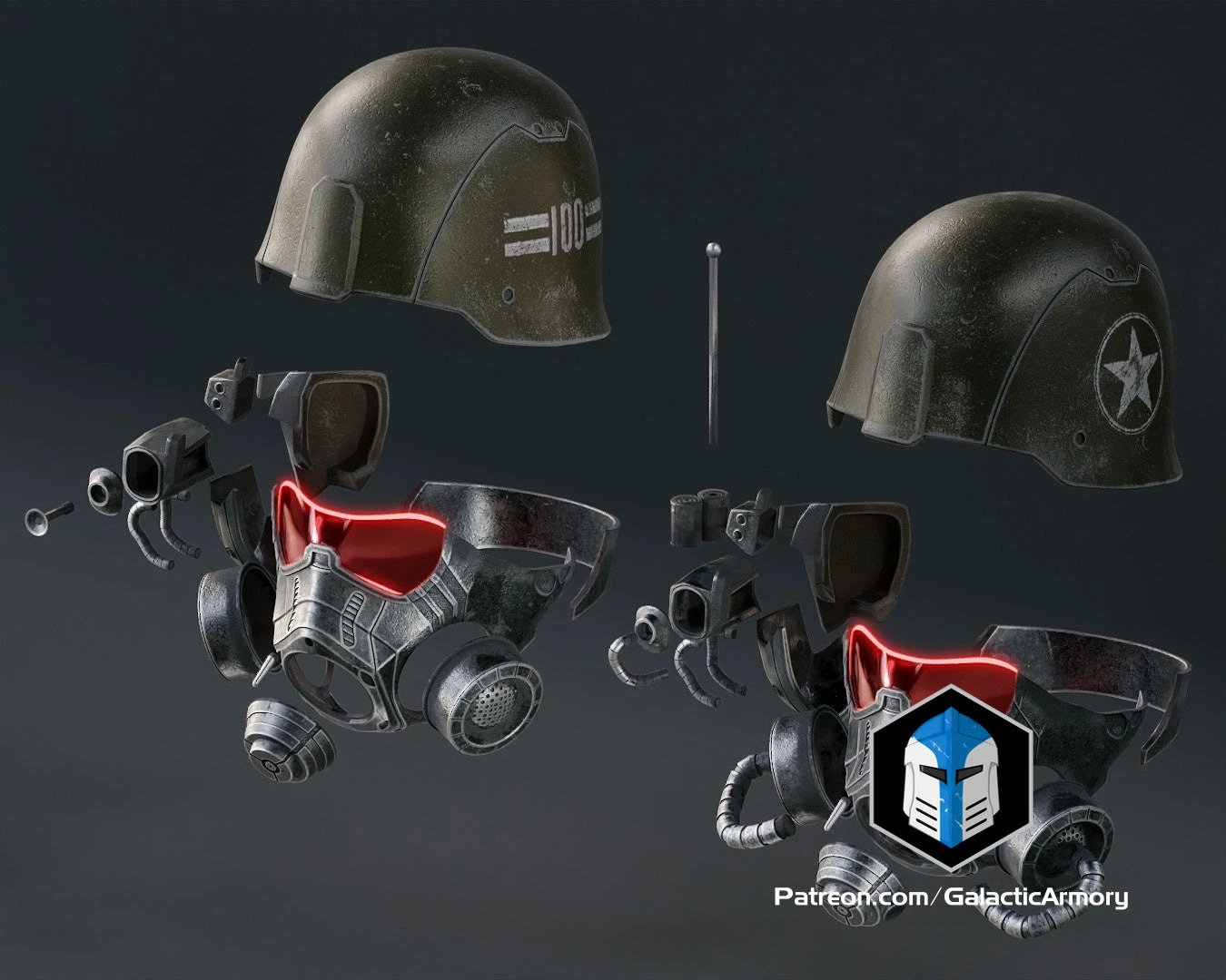 NCR Ranger Advanced And Elite Helmets - 3D Print Files 6 NCR Ranger Advanced And Elite Helmets - 3D Print Files - Image 4