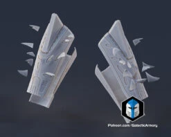 Saint 14 Armor - 3D Print Files 20 Saint 14 Armor - 3D Print Files -Galactic Armory Store ForearmsSeparated
