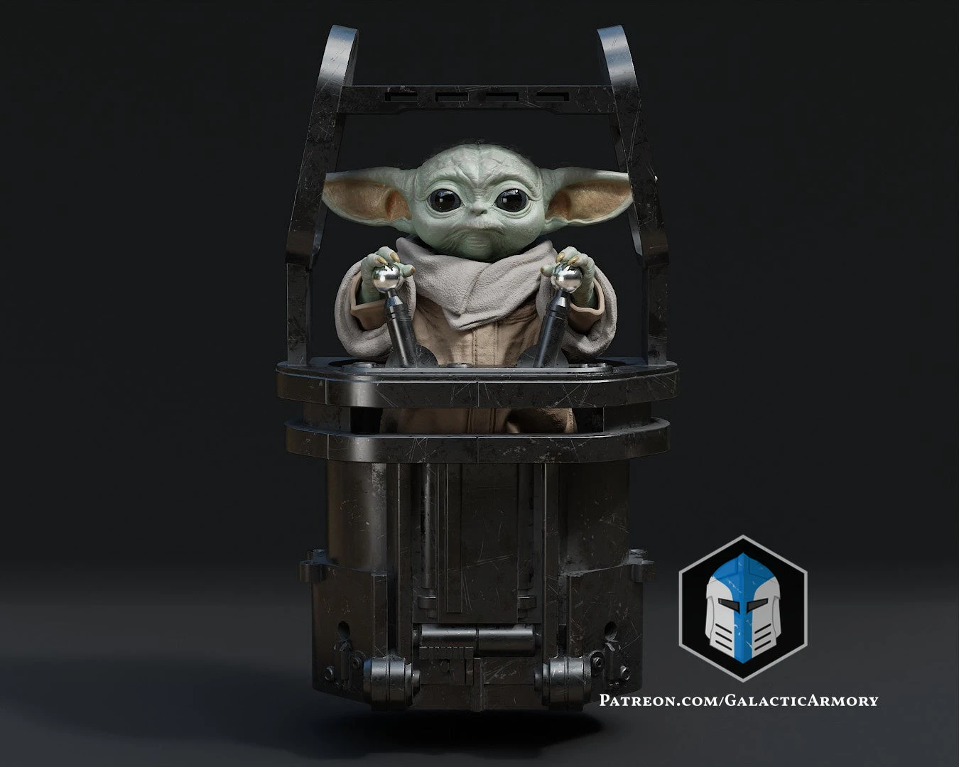 Grogu Figurine - Pose 5 - 3D Print Files 5 Grogu Figurine - Pose 5 - 3D Print Files - Image 3