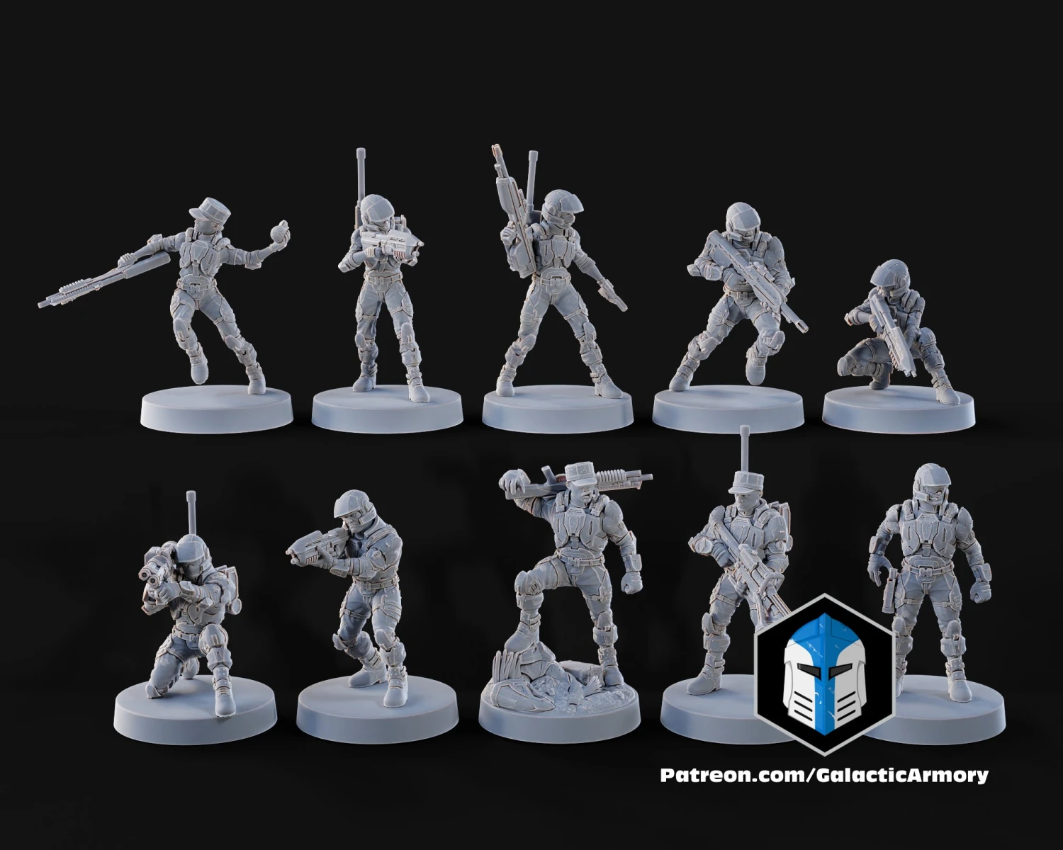 1:48 Scale UNSC Marine Miniatures - 3D Print Files 5 1:48 Scale UNSC Marine Miniatures - 3D Print Files - Image 3