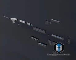 Assault Rifle 3 - 3D Print Files 16 Assault Rifle 3 - 3D Print Files -Galactic Armory Store Halo3AssaultRifle Exploded