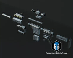 Helldivers 2 - Diligence - 3D Print Files -Galactic Armory Store Helldivers2 Diligence Exploded