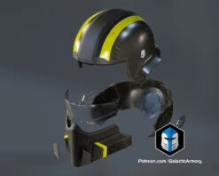 Helldivers 2 Helmet - B-01 Tactical - 3D Print Files -Galactic Armory Store Helldivers2B 01TacticalHelmet Exploded