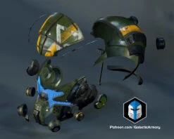 Jack Cooper Titanfall Helmet - 3D Print Files -Galactic Armory Store JackCooperTitanfallHelmet Exploded