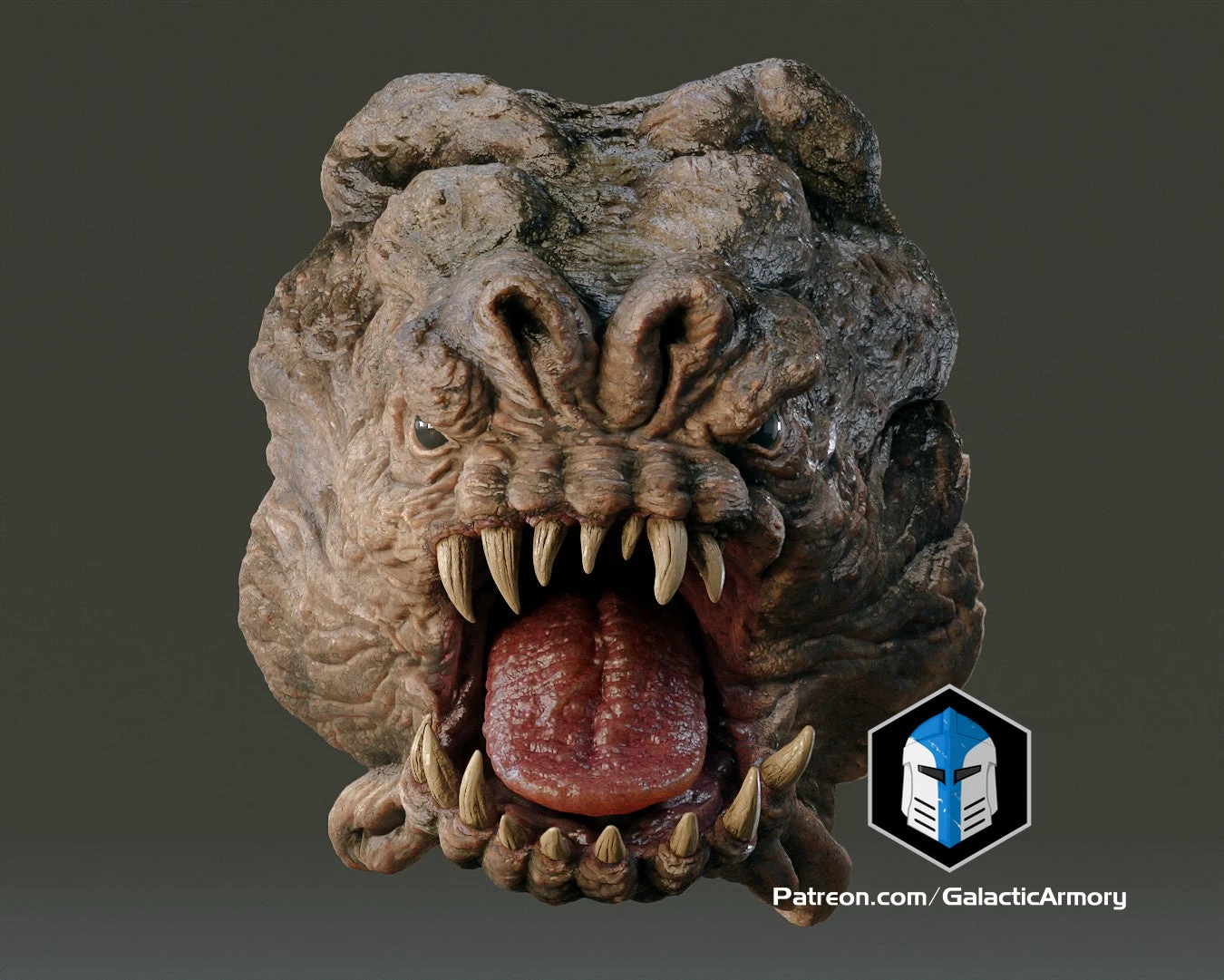 Life Sized Rancor Head Wall Mount - 3D Print Files 5 Life Sized Rancor Head Wall Mount - 3D Print Files - Image 3