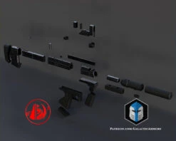 ODST SMG - 3D Print Files 15 ODST SMG - 3D Print Files -Galactic Armory Store M7SSMG Exploded