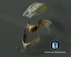 Mark 5 Helmet - 3D Print Files -Galactic Armory Store MKVHelmet Exploded