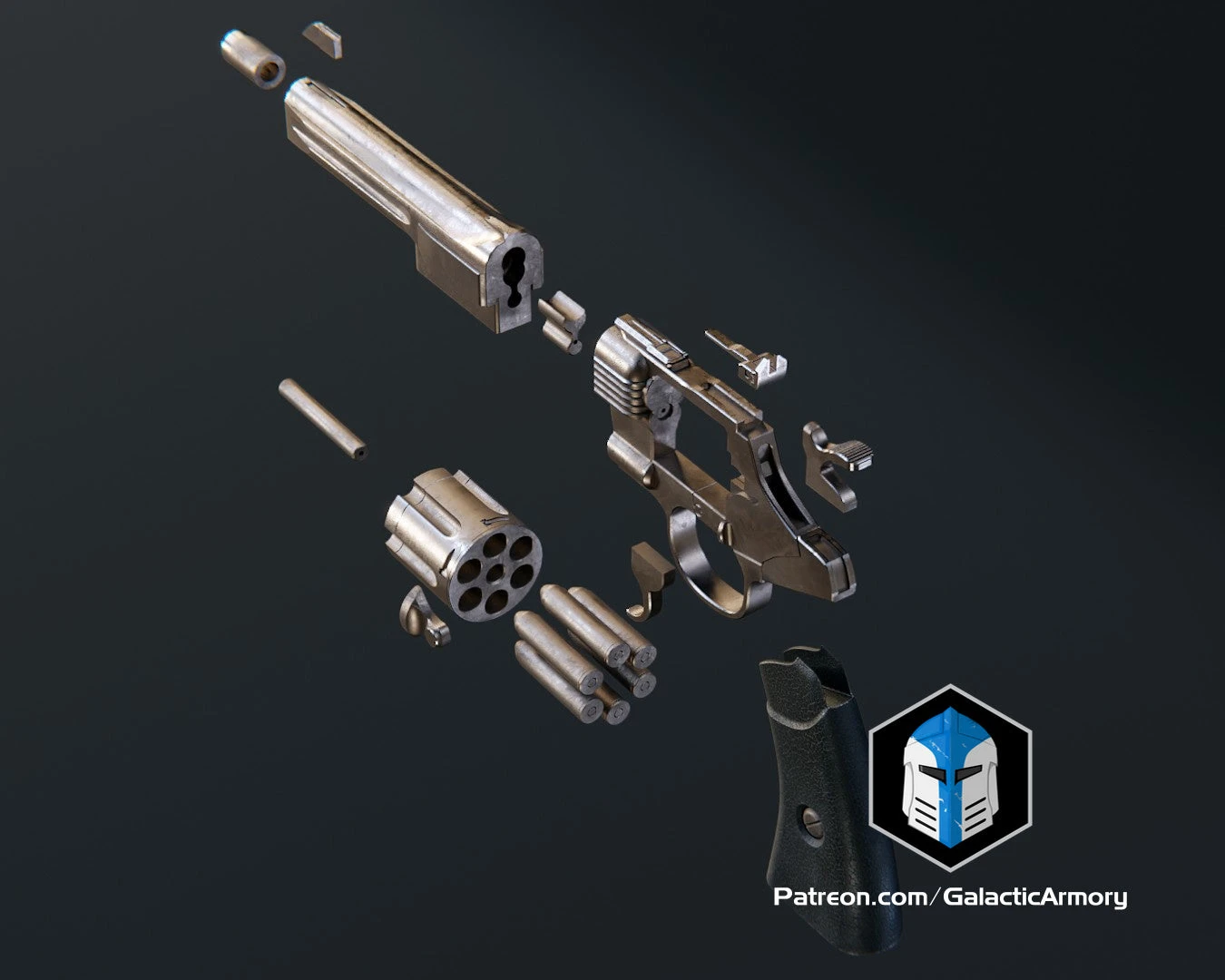 Mandalorian Gunslinger Blaster - 3D Print Files 6 Mandalorian Gunslinger Blaster - 3D Print Files - Image 4