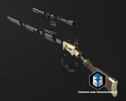 Mandalorian Repeater Blaster - 3D Print Files -Galactic Armory Store MandalorianRepeaterBlaster Exploded