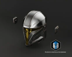 Mando Spartan Helmet - Version 2 - 3D Print Files -Galactic Armory Store MandoSpartan HaloBased Exploded