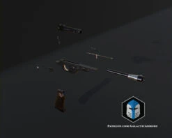 Mando Blaster Pistol - 3D Print Files -Galactic Armory Store Mando sPistolExploded