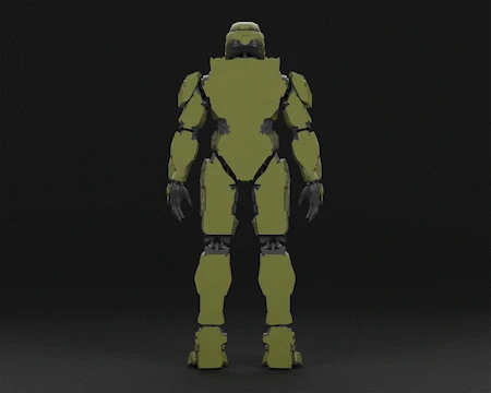 Print-In-Place Articulated Master Chief Doll - 3D Print Files