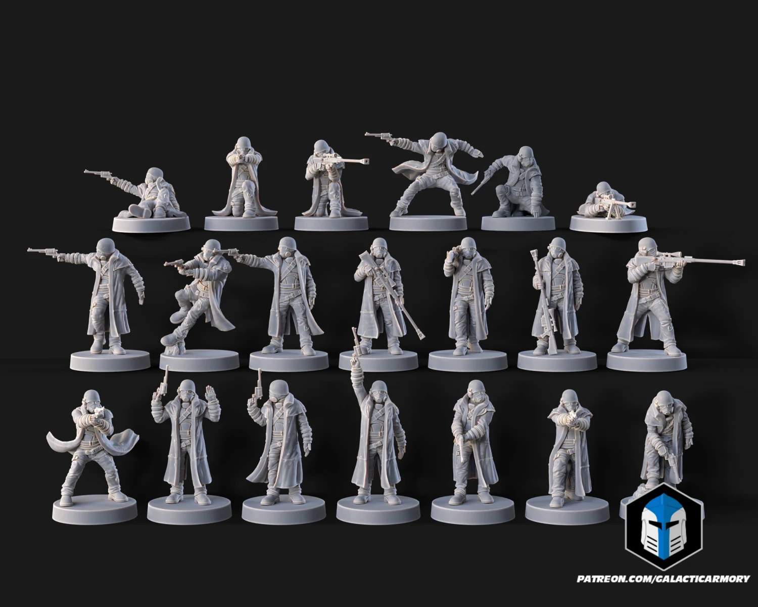 1:48 Scale NCR Rangers - 3D Print Files 5 1:48 Scale NCR Rangers - 3D Print Files - Image 3