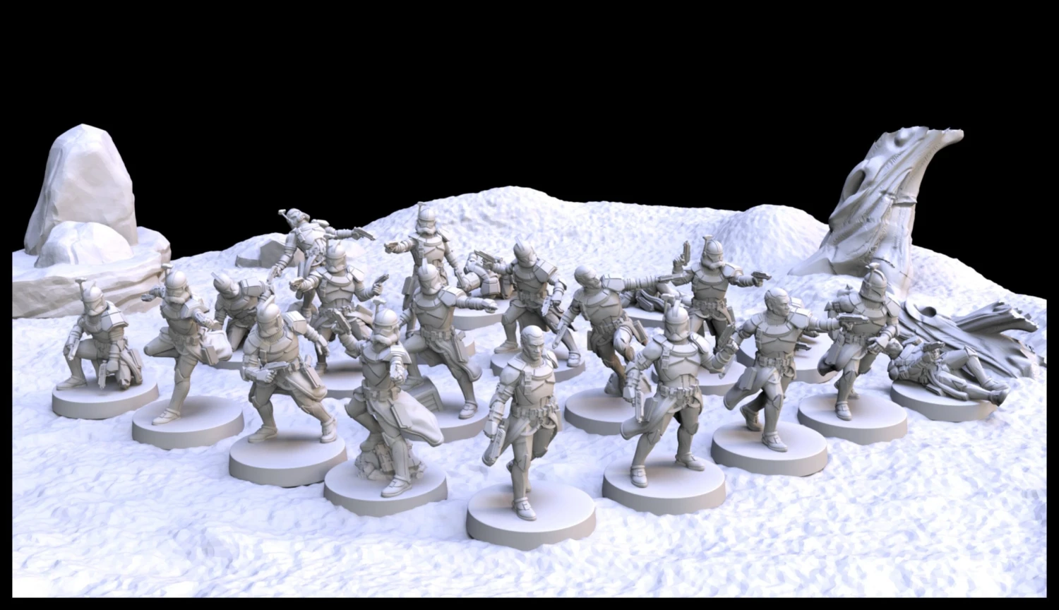 1:48 Scale Clone Trooper Army - Officer Class - 3D Print Files 3 1:48 Scale Clone Trooper Army - Officer Class - 3D Print Files