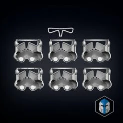 Phase 2 Clone Trooper Helmet - 3D Print Files -Galactic Armory Store Phase2Remastered FrontVariationsBack