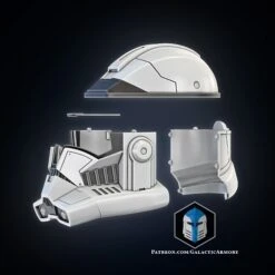 Phase 2 Spartan Mashup Helmet - 3D Print Files -Galactic Armory Store Phase2SpartanHelmet Exploded