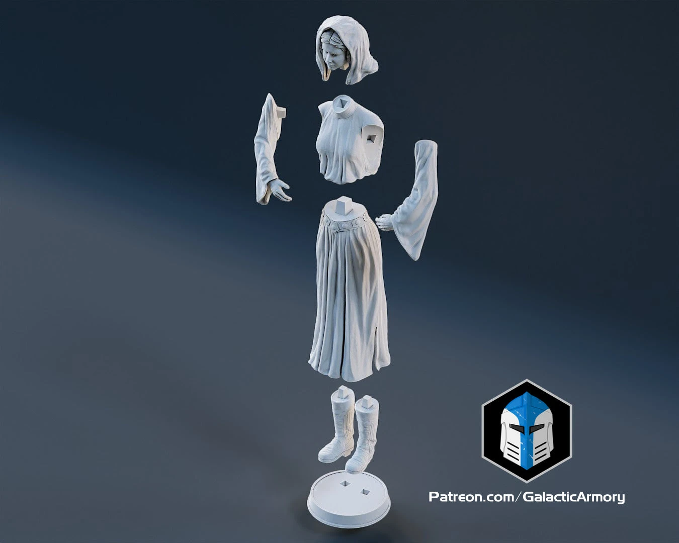 Princess Leia Figurine - Pose 1 - 3D Print Files 6 Princess Leia Figurine - Pose 1 - 3D Print Files - Image 4