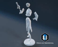 Princess Leia Figurine - Pose 2 - 3D Print Files 22 Princess Leia Figurine - Pose 2 - 3D Print Files -Galactic Armory Store Pose2 Exploded