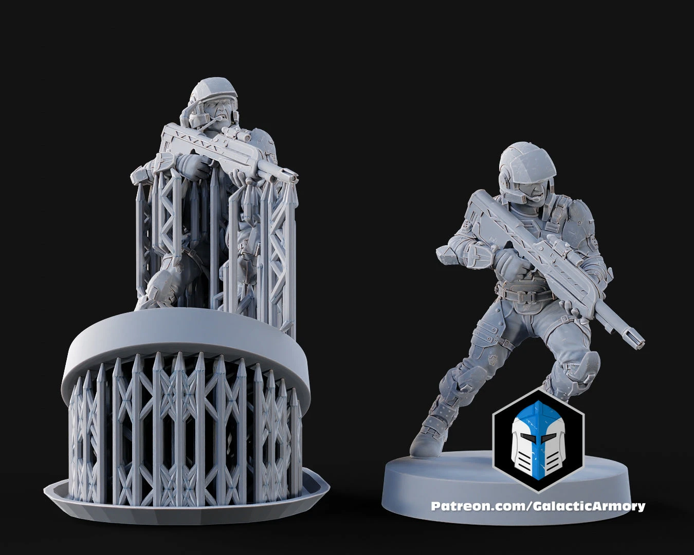 1:48 Scale UNSC Marine Miniatures - 3D Print Files 20 1:48 Scale UNSC Marine Miniatures - 3D Print Files - Image 18