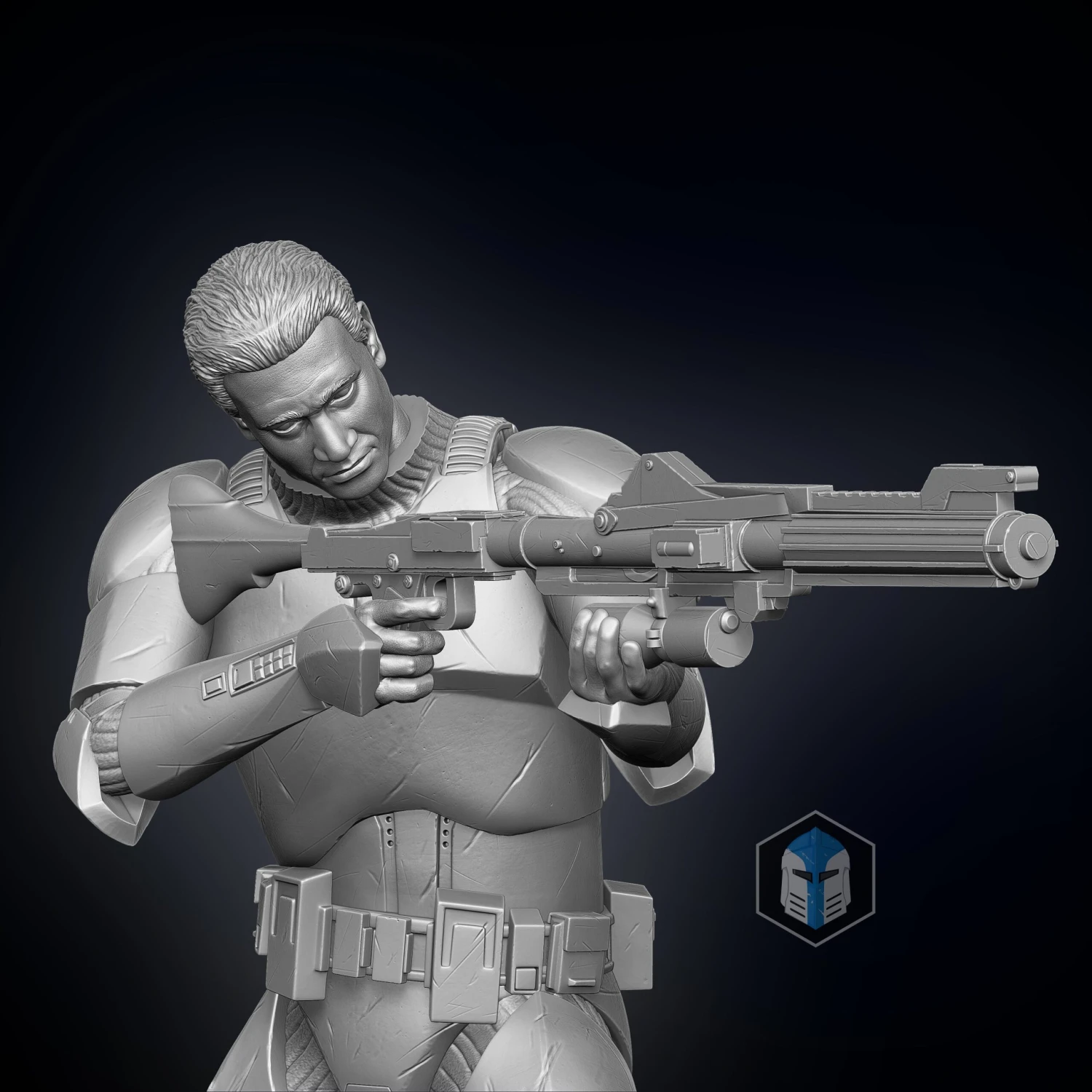 Clone Trooper Figurines - Pose 2 - 3D Print Files 6 Clone Trooper Figurines - Pose 2 - 3D Print Files - Image 4