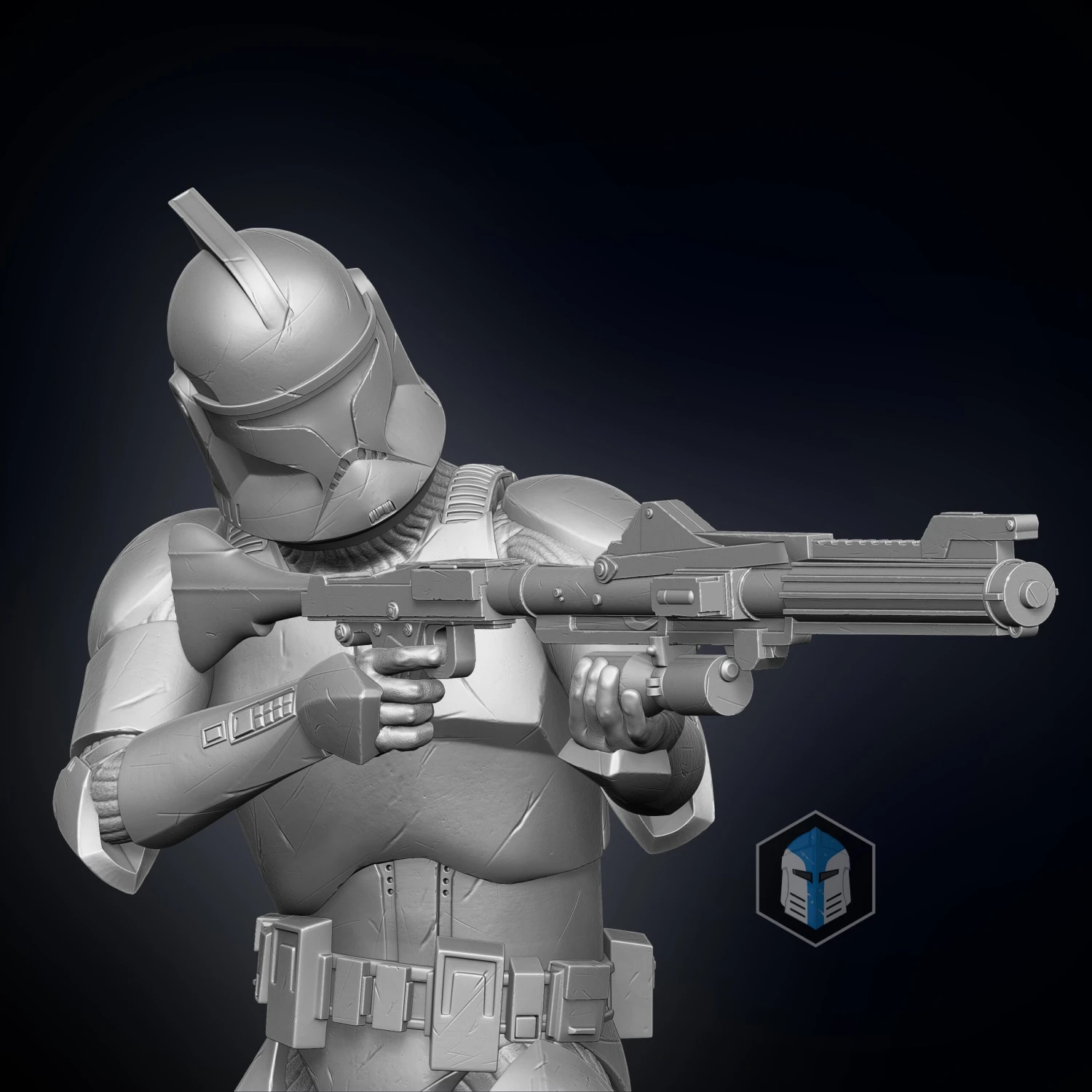 Clone Trooper Figurines - Pose 2 - 3D Print Files 9 Clone Trooper Figurines - Pose 2 - 3D Print Files - Image 7