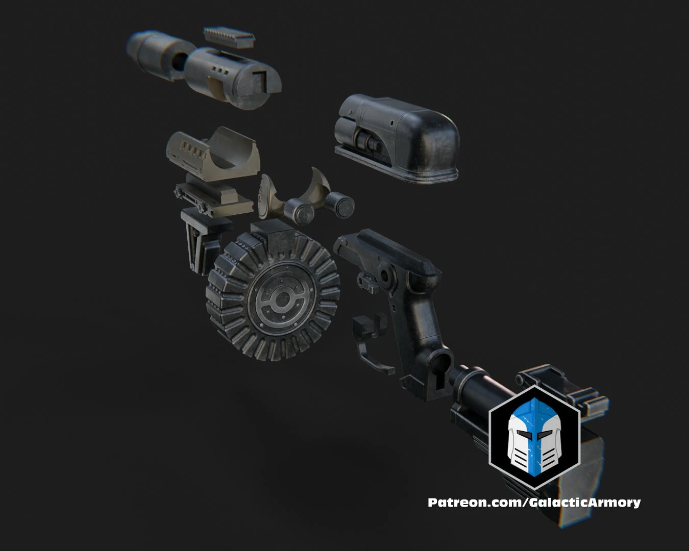 Pyke Syndicate Repeater Blaster - 3D Print Files 6 Pyke Syndicate Repeater Blaster - 3D Print Files - Image 4