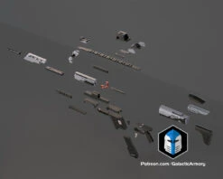 Titanfall R-201 Rifle - 3D Print Files -Galactic Armory Store R201Rifle Exploded