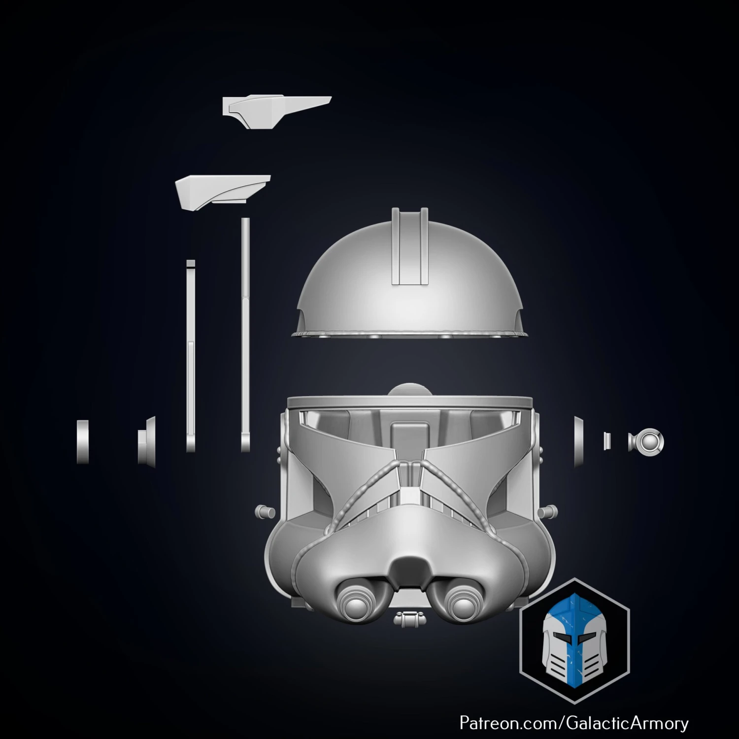 Realistic Captain Rex Helmet - 3D Print Files 13 Realistic Captain Rex Helmet - 3D Print Files - Image 11