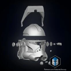 Realistic Captain Rex Helmet - 3D Print Files 30 Realistic Captain Rex Helmet - 3D Print Files -Galactic Armory Store RealisticCaptainRexHelmet Separated3