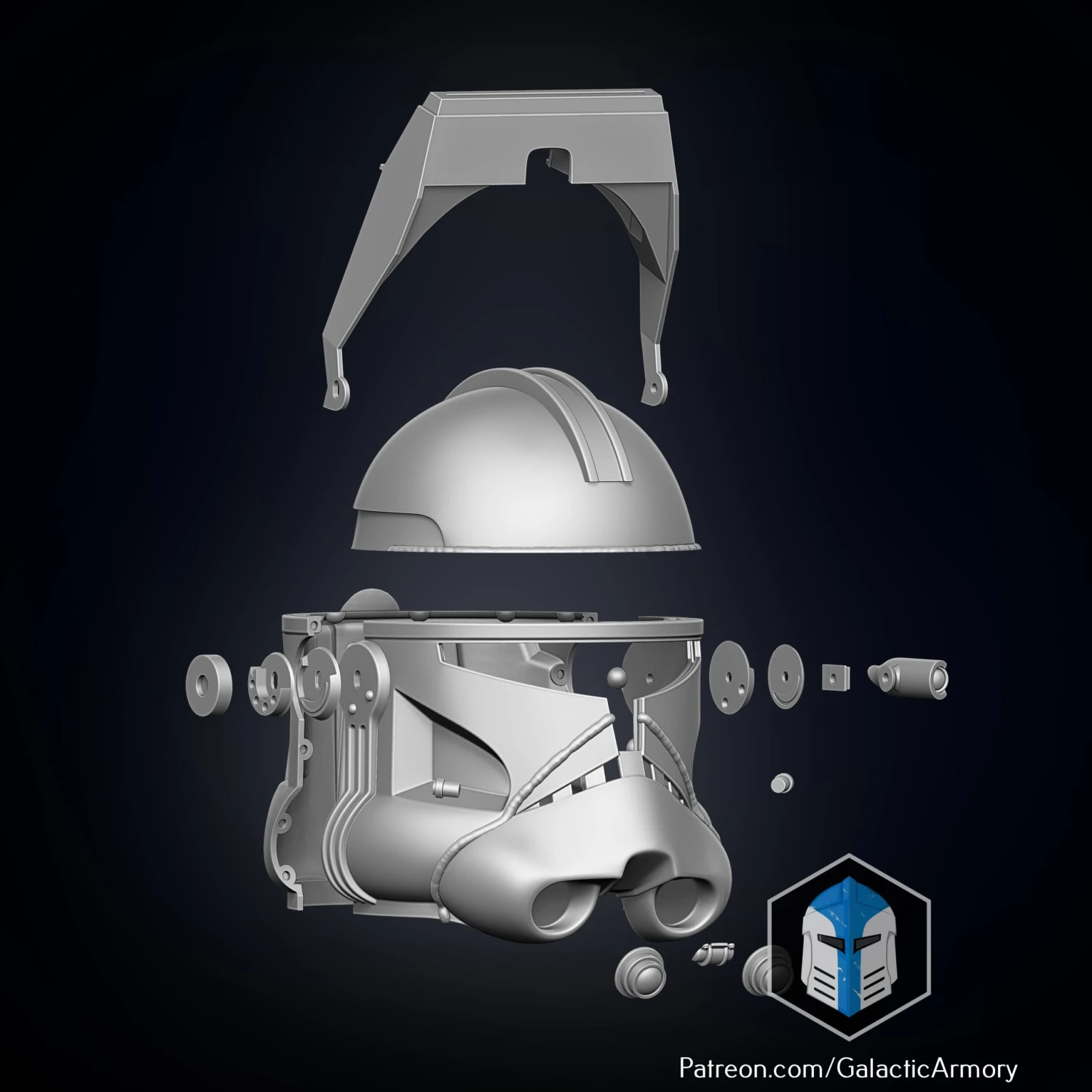 Realistic Captain Rex Helmet - 3D Print Files 11 Realistic Captain Rex Helmet - 3D Print Files - Image 9