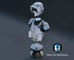 Scout Trooper Bust - 3D Print Files 16 Scout Trooper Bust - 3D Print Files -Galactic Armory Store ScoutTrooperBust Exploded