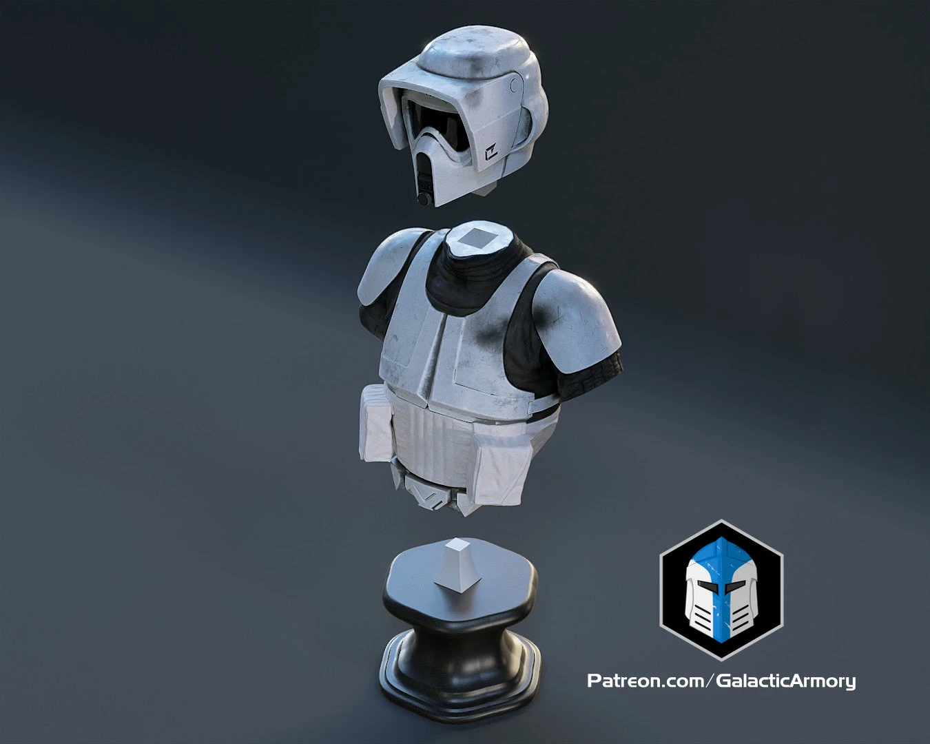 Scout Trooper Bust - 3D Print Files 6 Scout Trooper Bust - 3D Print Files - Image 4