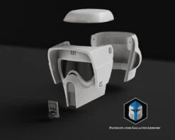 Scout Trooper Helmet - 3D Print Files 16 Scout Trooper Helmet - 3D Print Files -Galactic Armory Store ScoutTrooperHelmet Exploded