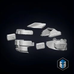 Spartan 125 - Kai Helmet - 3D Print Files 12 Spartan 125 - Kai Helmet - 3D Print Files -Galactic Armory Store Spartan125Kai Exploded1