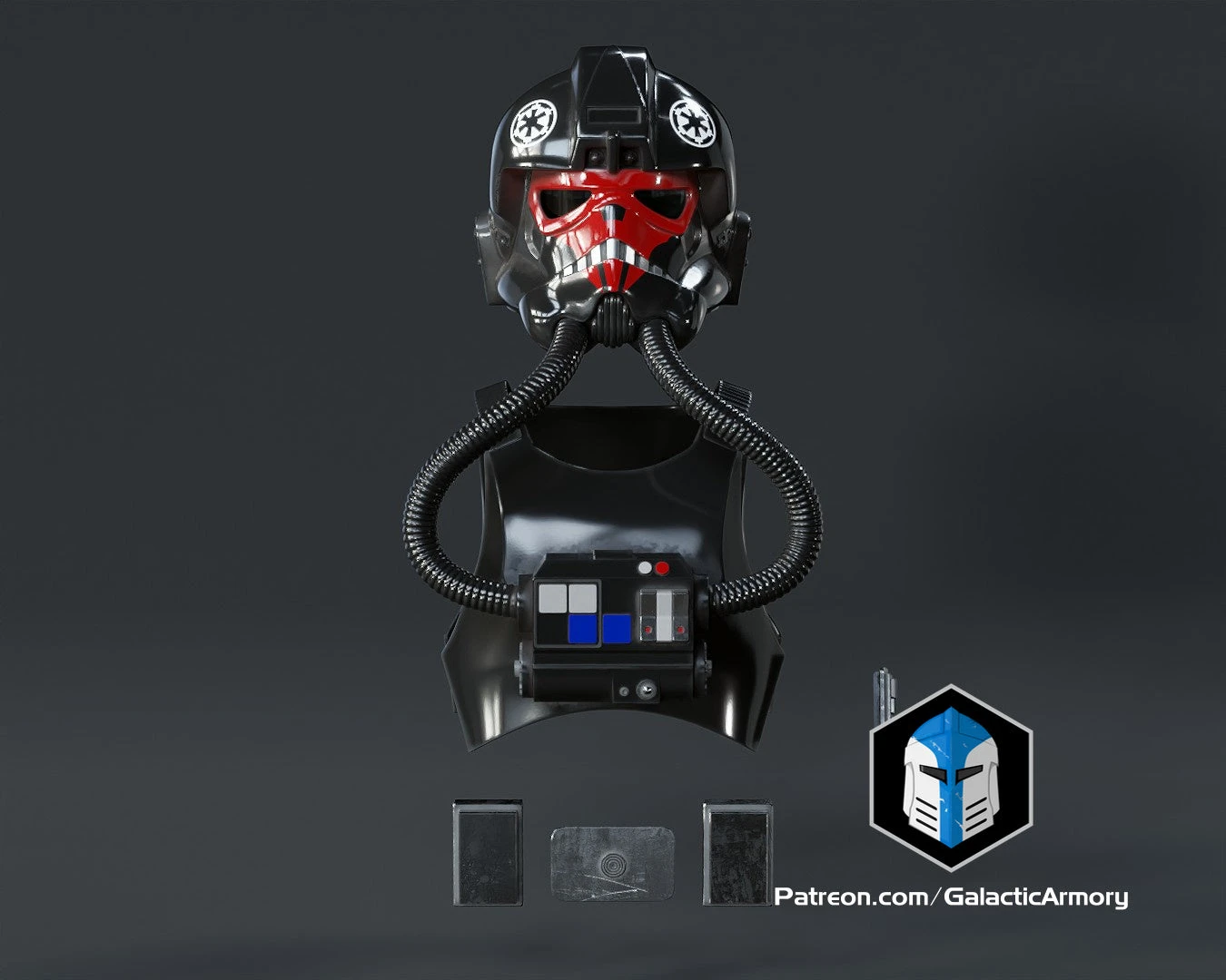 Tie Fighter Pilot Armor - 3D Print Files 4 Tie Fighter Pilot Armor - 3D Print Files - Image 2