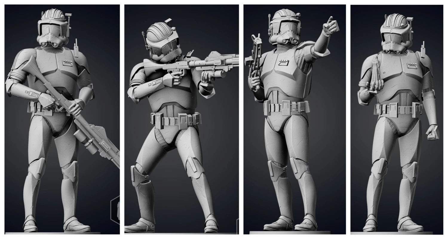 Commander Cody Figurine - BUNDLE - 3D Print Files