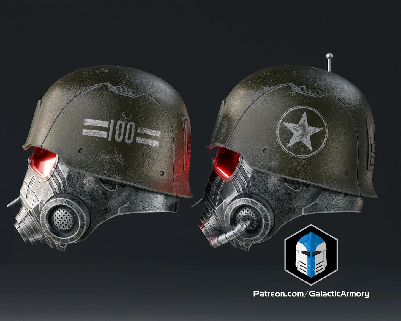 NCR Ranger Advanced And Elite Helmets - 3D Print Files 10 NCR Ranger Advanced And Elite Helmets - 3D Print Files - Image 8