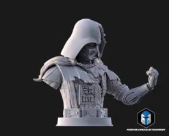 Damaged Darth Vader Bust - Pose 2 - 3D Print Files -Galactic Armory Store b20007