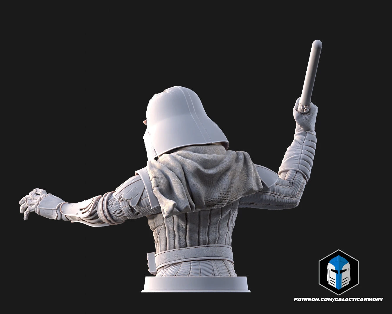 Damaged Darth Vader Bust - Pose 3 - 3D Print Files 6 Damaged Darth Vader Bust - Pose 3 - 3D Print Files - Image 4