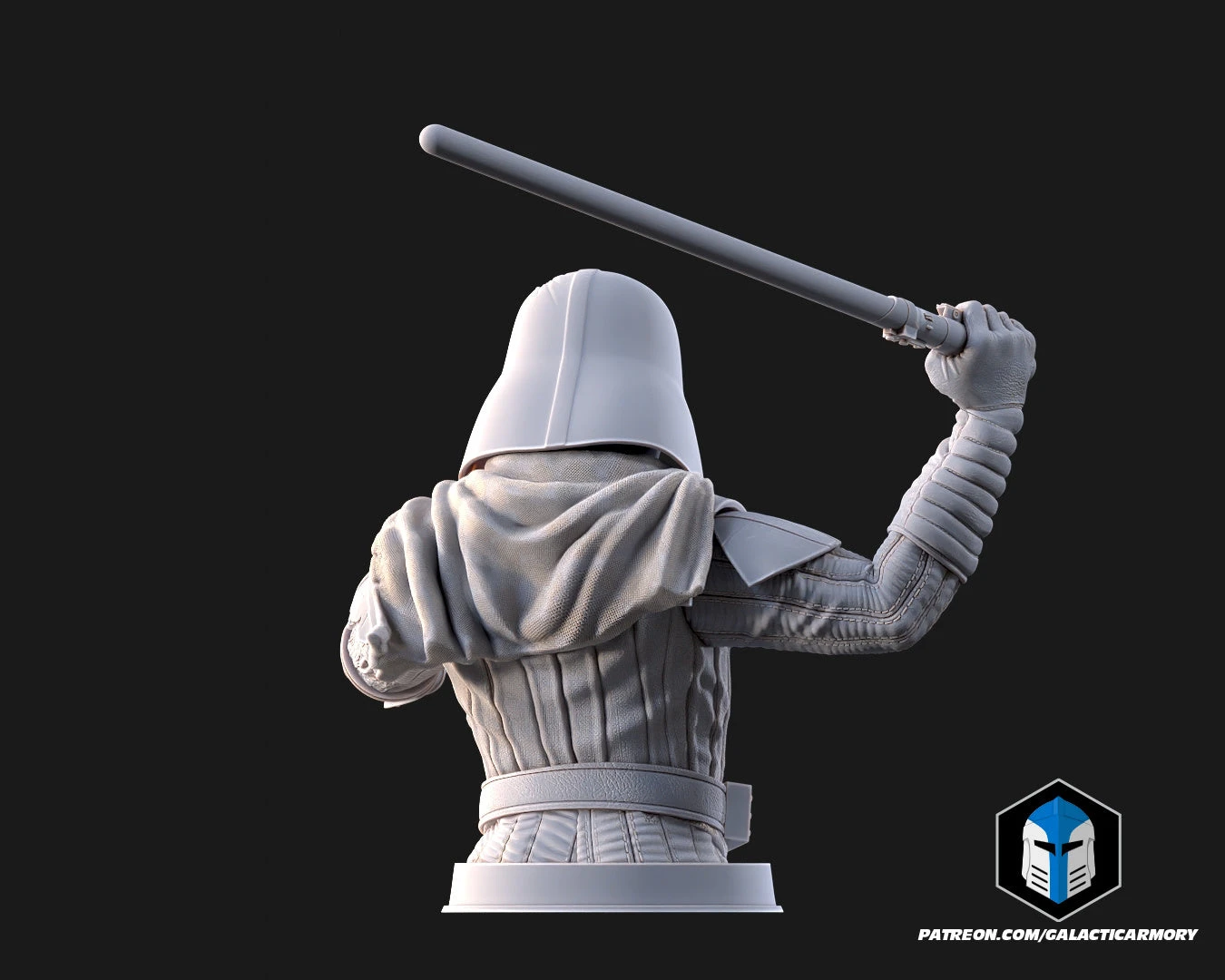 Damaged Darth Vader Bust - Pose 3 - 3D Print Files 7 Damaged Darth Vader Bust - Pose 3 - 3D Print Files - Image 5
