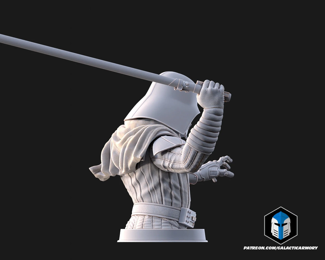 Damaged Darth Vader Bust - Pose 3 - 3D Print Files 8 Damaged Darth Vader Bust - Pose 3 - 3D Print Files - Image 6