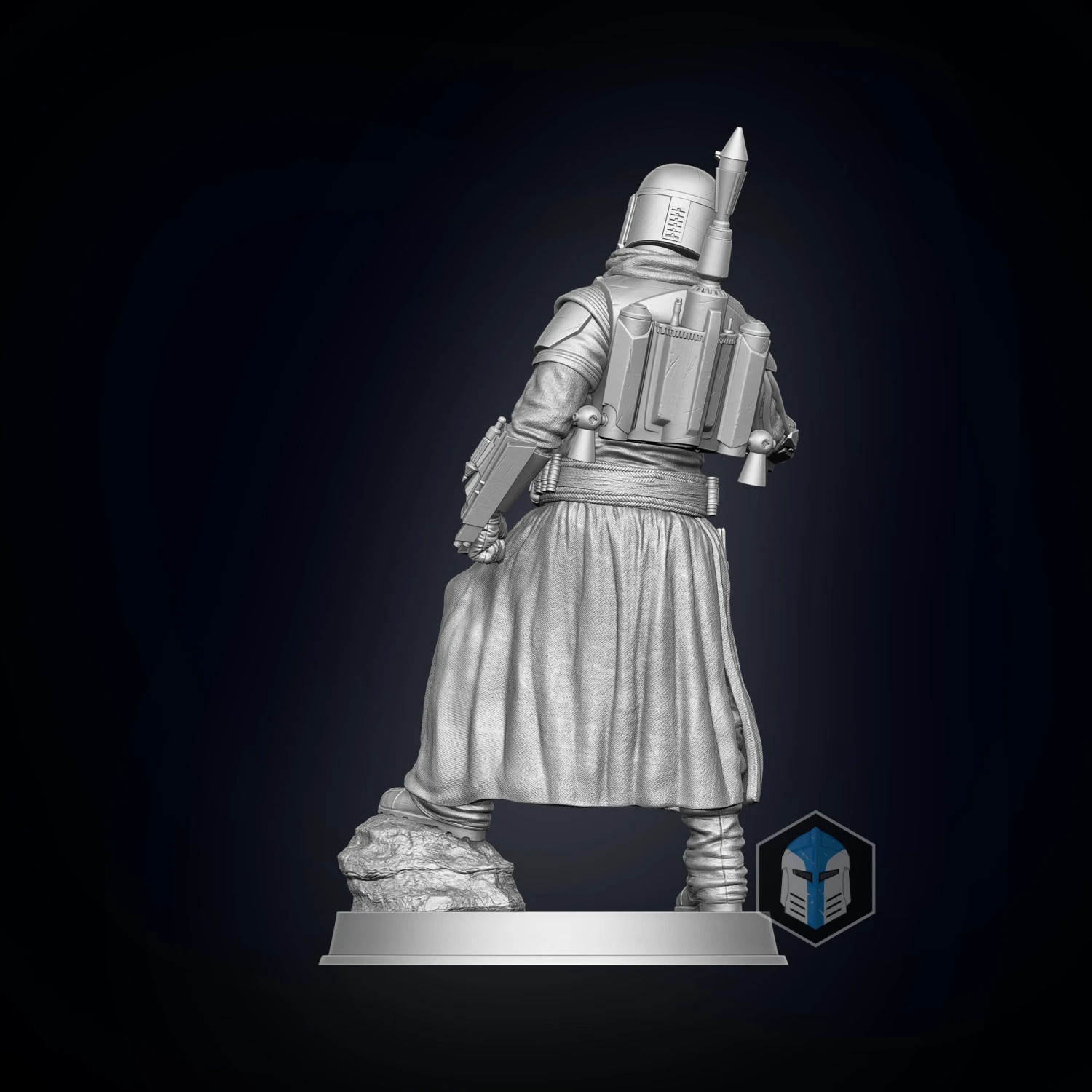 Boba Fett Figurine - Pose 4 - 3D Print Files 7 Boba Fett Figurine - Pose 4 - 3D Print Files - Image 5