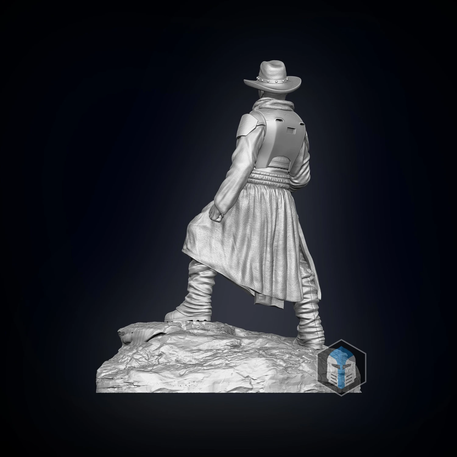 Boba Fett Figurine - Pose 5 - 3D Print Files 7 Boba Fett Figurine - Pose 5 - 3D Print Files - Image 5