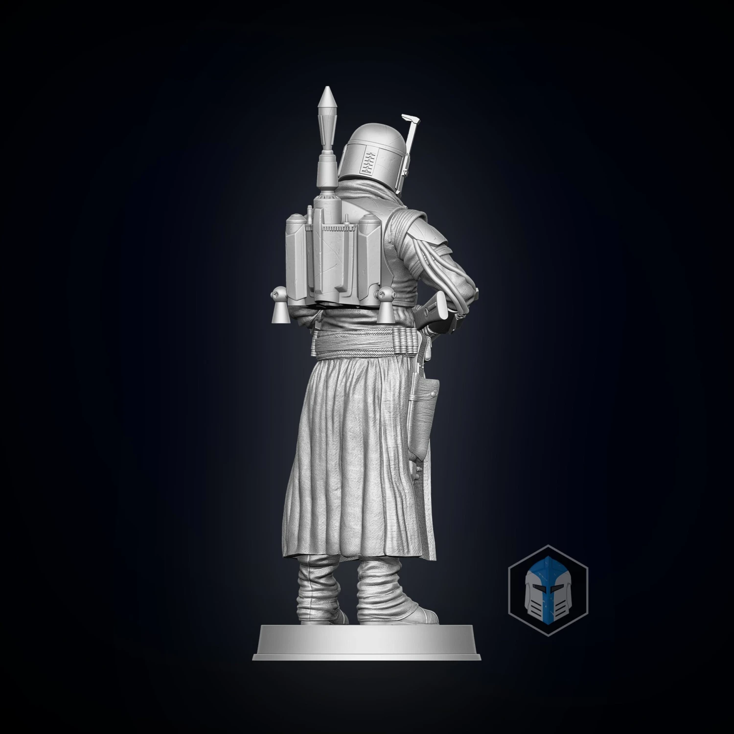 Boba Fett Figurine - Pose 1 - 3D Print Files 4 Boba Fett Figurine - Pose 1 - 3D Print Files - Image 2