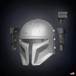 Heavy Mandalorian Helmet - 3D Print Files -Galactic Armory Store brkn fnl