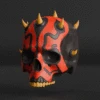 Darth Maul Skull - 3D Print Files 2 Darth Maul Skull - 3D Print Files -Galactic Armory Store darth maul skull rotate AdobeExpress