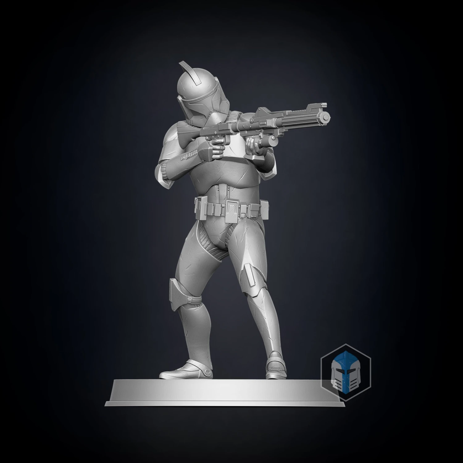 Clone Trooper Figurines - Pose 2 - 3D Print Files 13 Clone Trooper Figurines - Pose 2 - 3D Print Files - Image 11